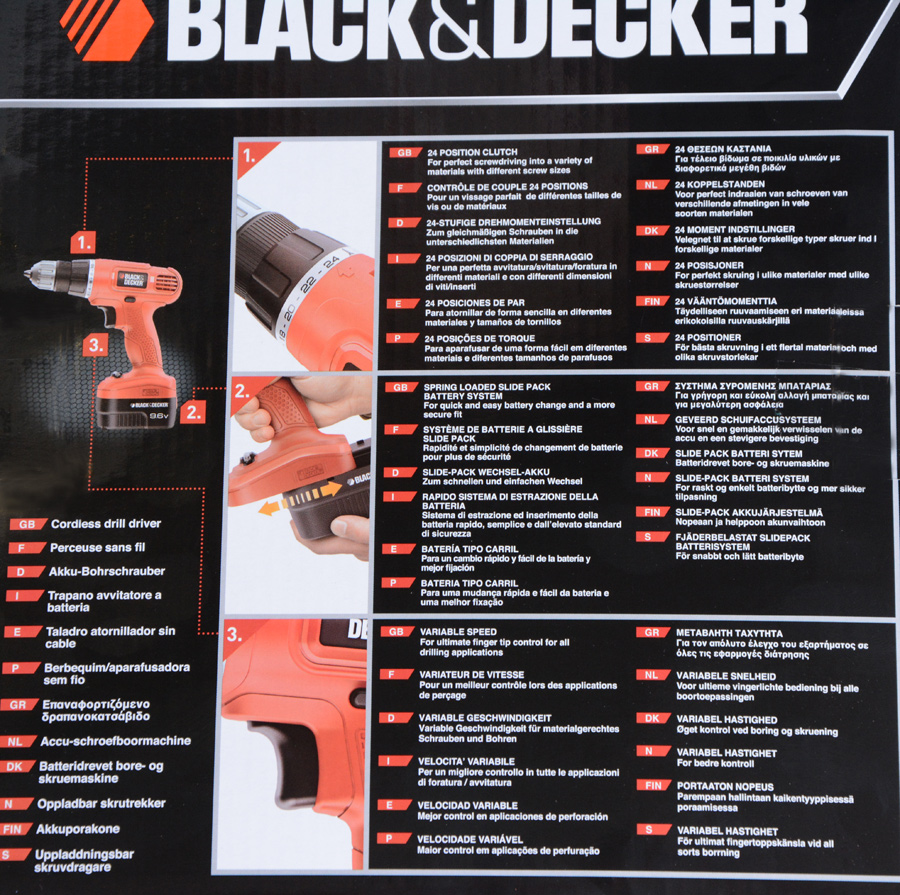 Black and Decker EPC96CA 9.6v Cordless Drill Driver