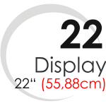 Displays 22" ( 55,88cm)