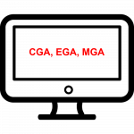 Ältere Monitore: EGA, CGA, MGA