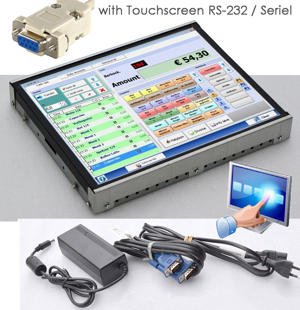 19″ 48cm Monitor MIT RS-232 3M Touchscreen EXII-7720SC MicroTouch ...