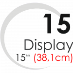 Displays 15" (38,1cm)