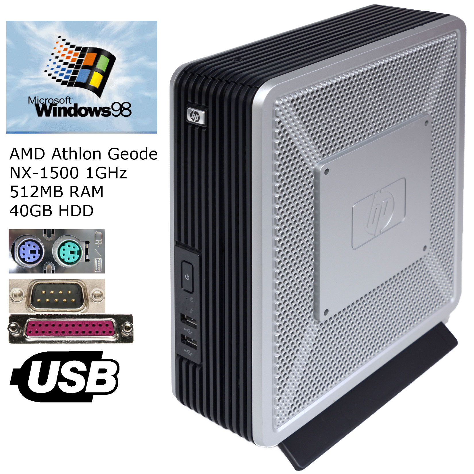 HP Compaq T5720 Thin Client HSTNC-001L-TC 512MB Athlon NX-1500 1GHz ...