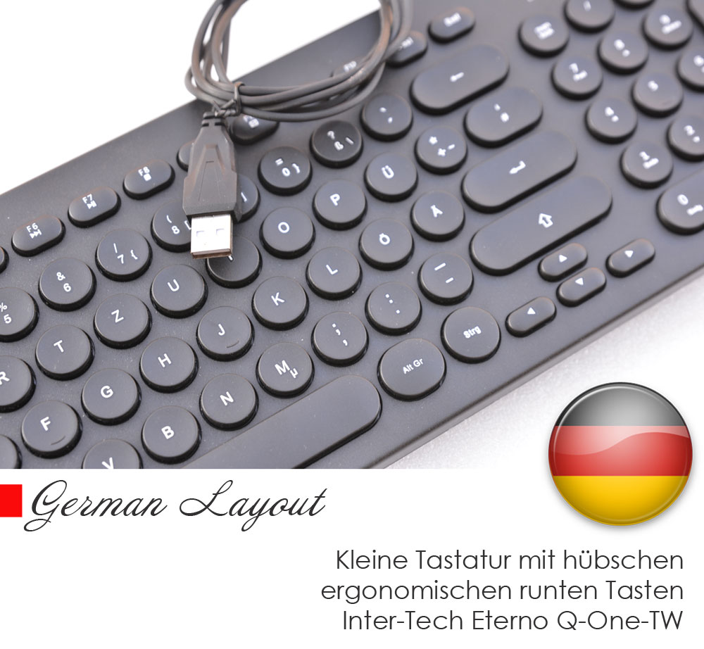 Style Eterno USB Mini Tastatur runde Köpfe für Serverschrank tragbar ...